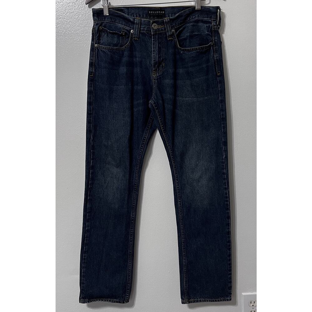Bullhead Men’s Jeans Blue Denim Dark Wash Slim Boot Leg Men’s Size‎ 31 X 32